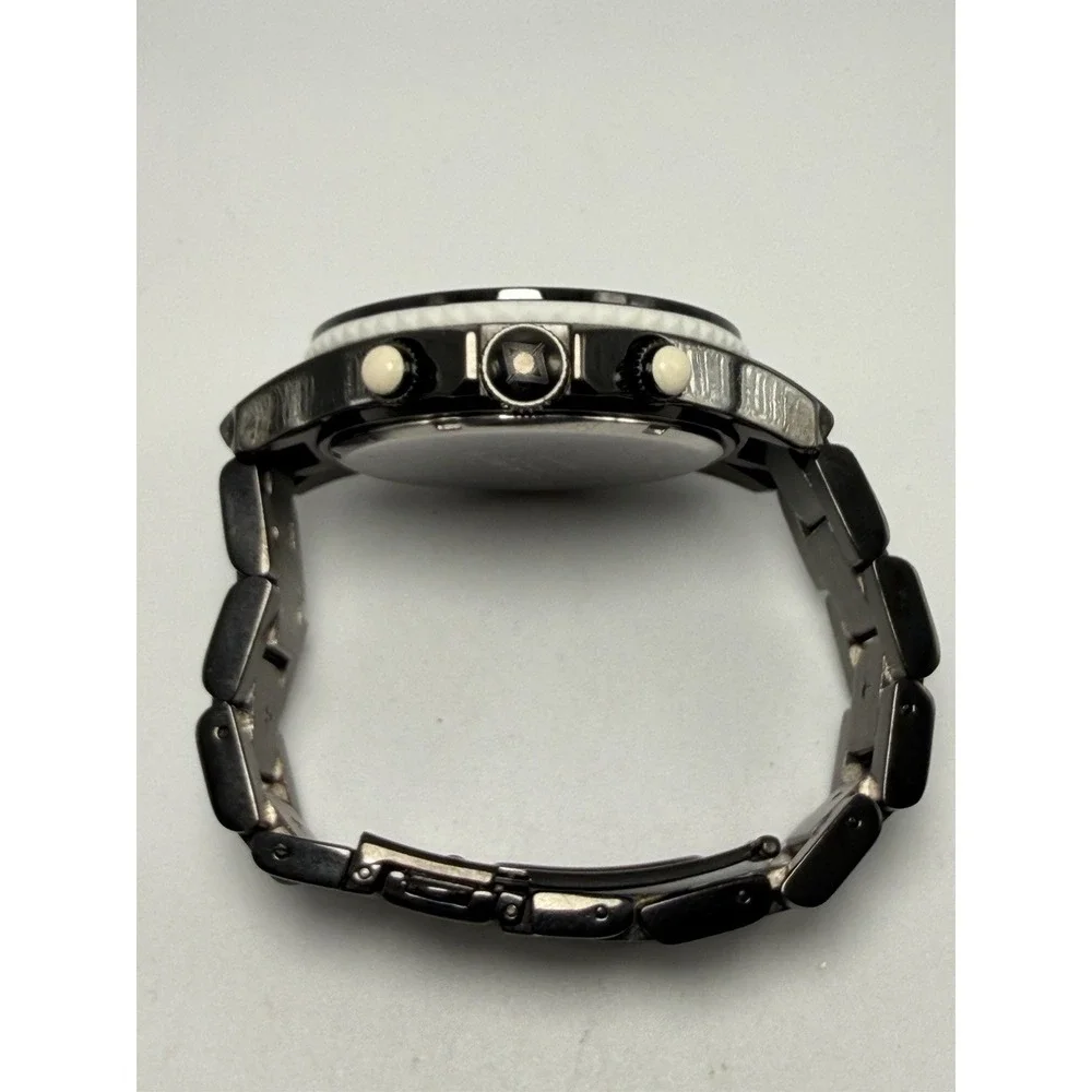 Akribos XXIV AK616WT Chipped Face‎ New Battery Mens Chronograph Watch 46MM 7